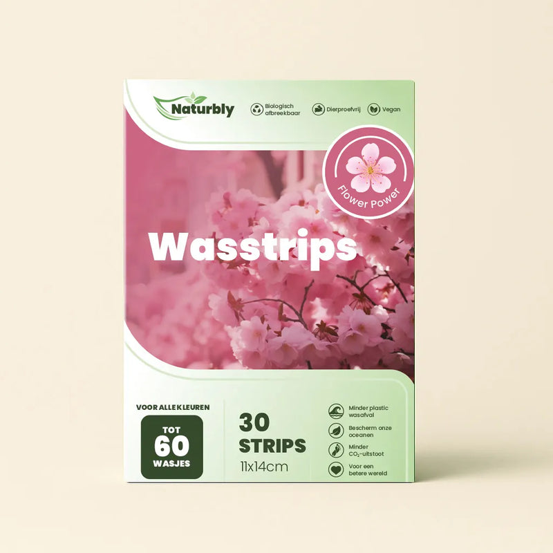 Naturbly Wasstrips · 30 strips, 60 wassen · plasticvrij
